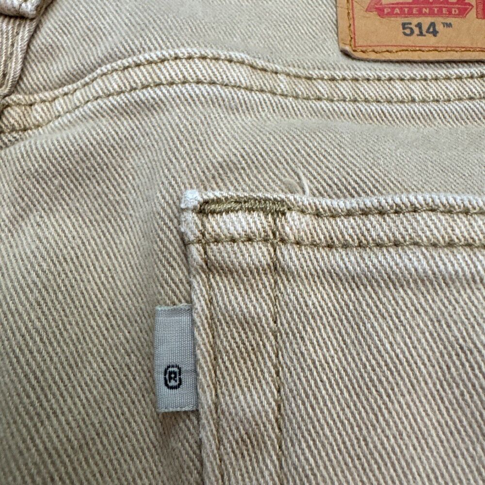 Levi's 514 Straight Leg Denim Jeans Mens 30x27 Khaki Brown Cotton Casual Stretch - Picture 9 of 16